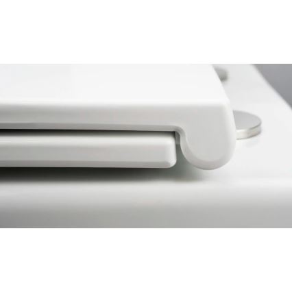Deante CGRD6ZPW - Inodoro suspendido con asiento SoftClose ROUND, cerámica/blanco