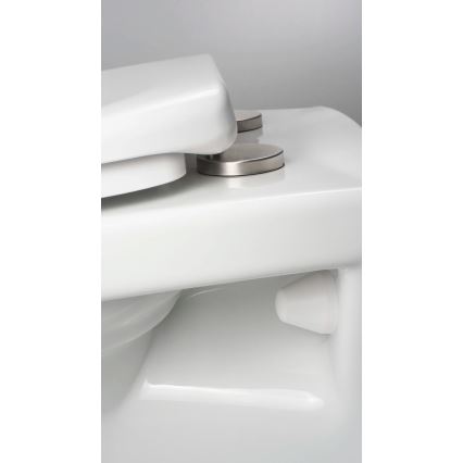 Deante CMOD6SPW - Inodoro suspendido con asiento SoftClose BORO cerámica/blanco