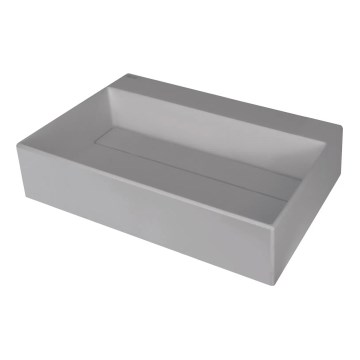 Deante CQR_SU6M - Lavabo sobre encimera CORREO 40x60 cm granito/gris metálico