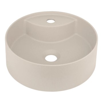 Deante CQS_5U4B - Lavabo de encimera con orificio para grifería SILIA d. 36 cm granito/beige