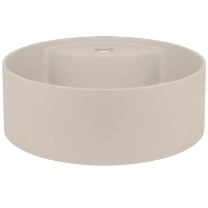 Deante CQS_5U4B - Lavabo sobre encimera con orificio para grifo SILIA Ø 36 cm granito/beige
