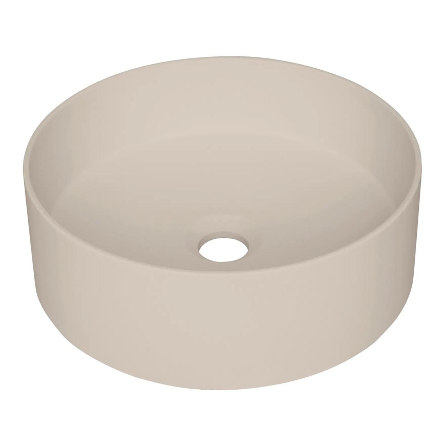 Deante CQS_5U4S - Lavabo sobre encimera SILIA Ø 36 cm granito/beige
