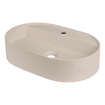 Deante CQS_5U6B - Lavabo sobre encimera con orificio SILIA 35x55 cm granito/beige