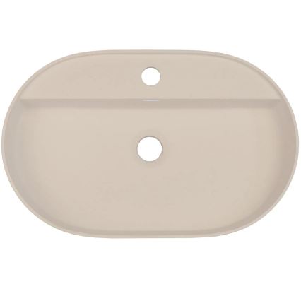 Deante CQS_5U6B - Lavabo sobre encimera con orificio SILIA 35x55 cm granito/beige