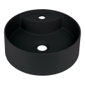 Deante CQS_NU4B - Lavabo de encimera con orificio para grifo SILIA Ø 36 cm granito/negro