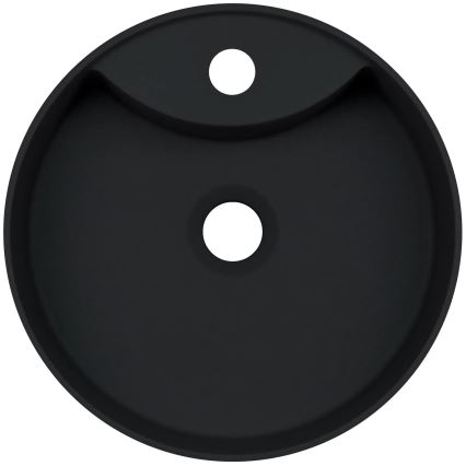 Deante CQS_NU4B - Lavabo de encimera con orificio para grifo SILIA Ø 36 cm granito/negro