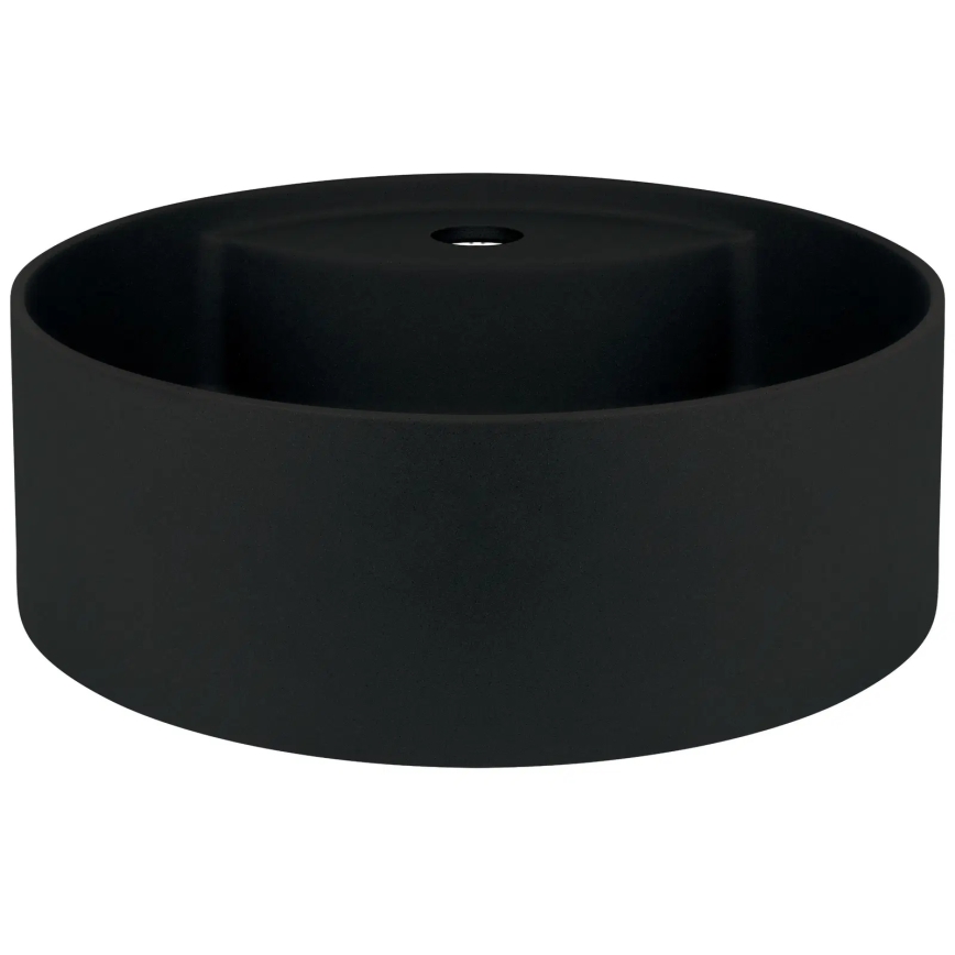 Deante CQS_NU4B - Lavabo de encimera con orificio para grifo SILIA Ø 36 cm granito/negro