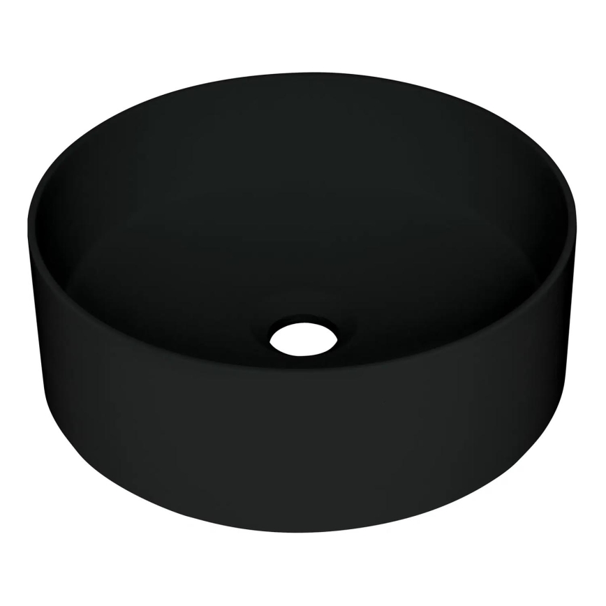 Deante CQS_NU4S - Lavabo sobre encimera SILIA Ø 36 cm granito/negro