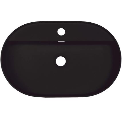 Deante CQS_NU6B - Lavabo sobre encimera con orificio para grifo SILIA 35x55 cm granito/negro