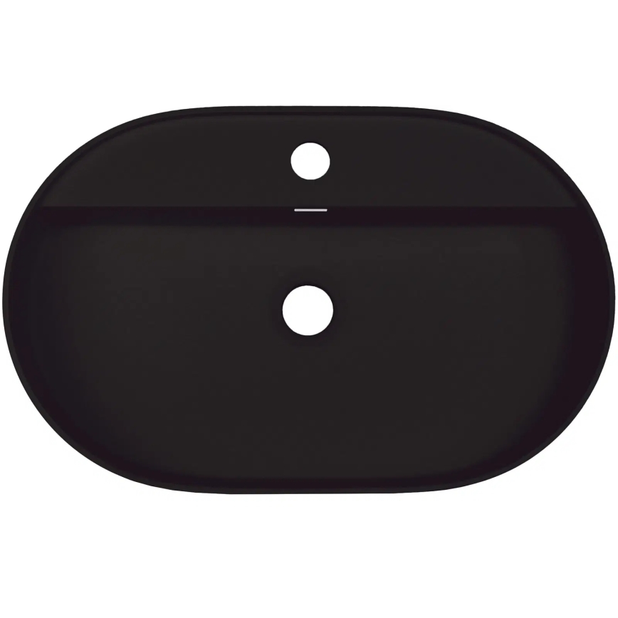 Deante CQS_NU6B - Lavabo sobre encimera con orificio para grifo SILIA 35x55 cm granito/negro