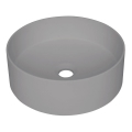 Deante CQS_SU4S - Lavabo para encimera SILIA, diámetro 36 cm, granito/gris metálico