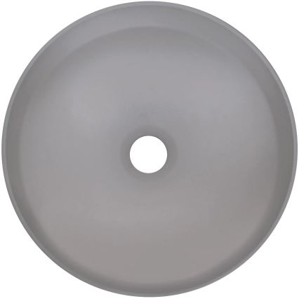 Deante CQS_SU4S - Lavabo para encimera SILIA, diámetro 36 cm, granito/gris metálico