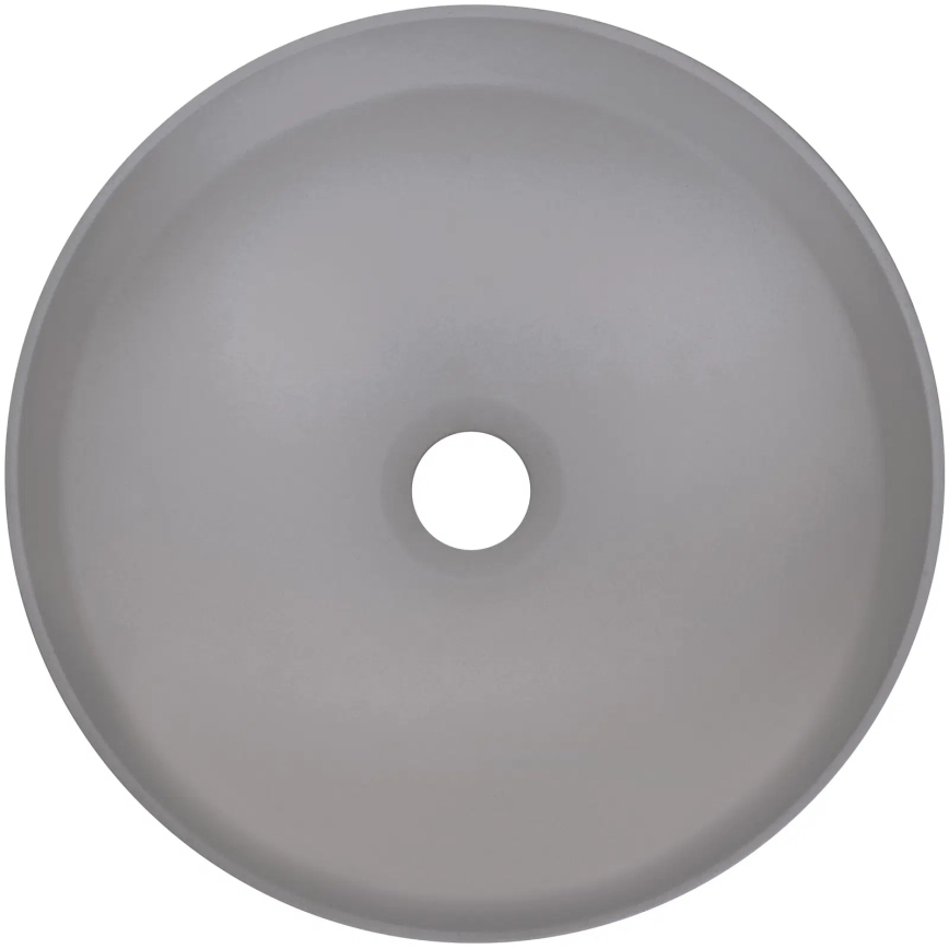 Deante CQS_SU4S - Lavabo para encimera SILIA, diámetro 36 cm, granito/gris metálico