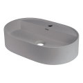 Deante CQS_SU6B - Lavabo para encimera con orificio para grifo SILIA 35x55cm granito/gris metálico