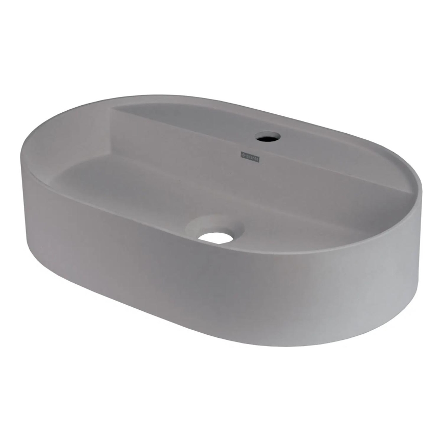 Deante CQS_SU6B - Lavabo para encimera con orificio para grifo SILIA 35x55cm granito/gris metálico