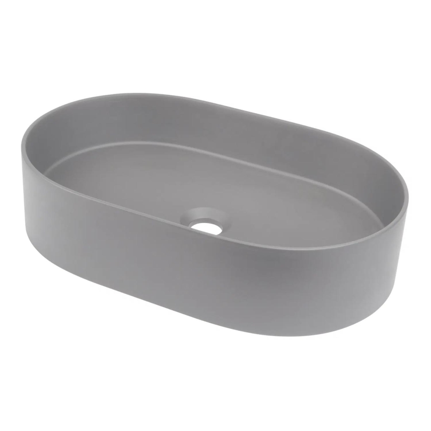 Deante CQS_SU6S - Lavabo sobre encimera SILIA 35x55 cm granito/gris metálico