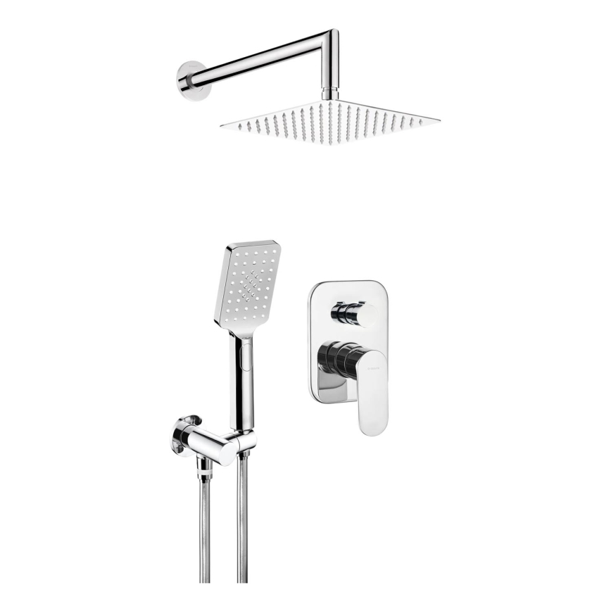 Deante NAC_09LP - Set de ducha con grifo empotrado ALPINIA, cromo brillante