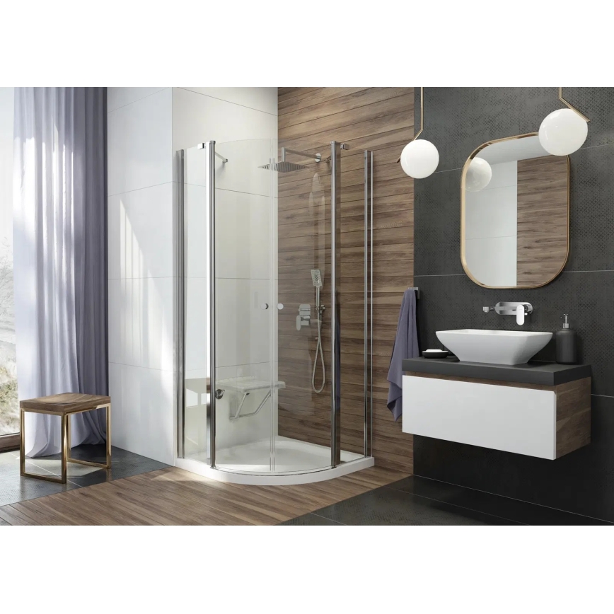 Deante NAC_09LP - Set de ducha con grifo empotrado ALPINIA, cromo brillante