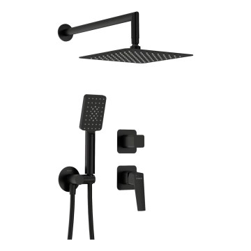 Deante NQL_N9YK - Set de ducha con grifería empotrada BLUR, negro