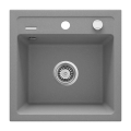 Deante ZQZ_S103 - Fregadero de cocina ZORBA 44x44 cm granito/gris metálico