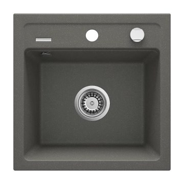 Deante ZQZ_T103 - Fregadero de cocina ZORBA 44x44 cm granito/antracita