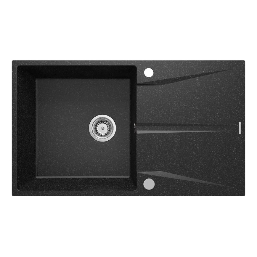 Deante ZRC_211A - Fregadero de cocina CORIO 50x86 cm granito/grafito