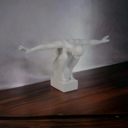 Decoración de mesa 20x16x41 cm resina/blanco