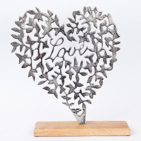 Decoración de mesa corazón 41x35 cm