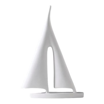 Decoración de mesa de 21 cm en resina, blanca