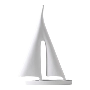 Decoración de mesa de 28 cm en resina blanca