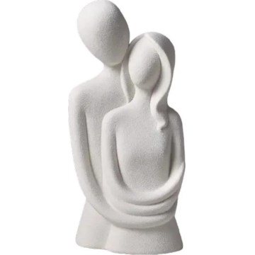 Decoración de mesa de cerámica 20 x 9,5 x 7,5 cm, gris