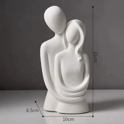 Decoración de mesa de cerámica 20 x 9,5 x 7,5 cm, gris