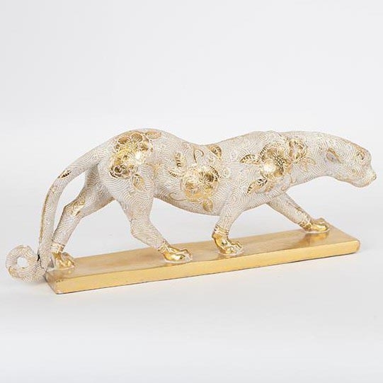Decoración de mesa panther 10,5x16,7x42,5 cm
