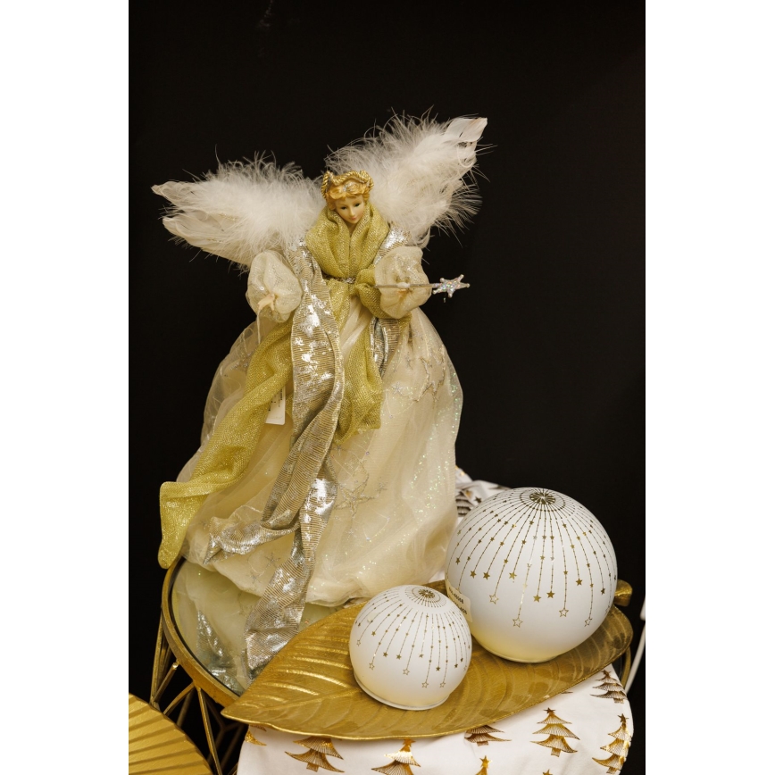 Decoración de Navidad 41 cm ángel dorado