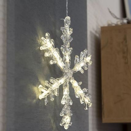 Decoración de Navidad LED 16xLED/3xAA blanco cálido