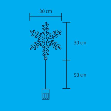 Decoración de Navidad LED 16xLED/3xAA blanco cálido