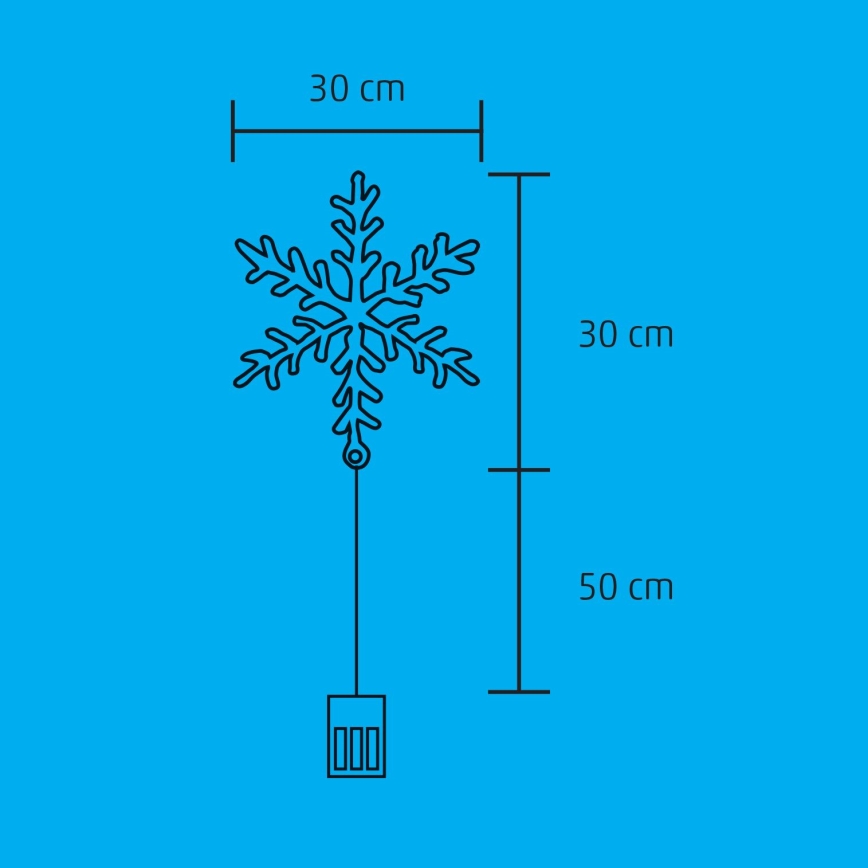 Decoración de Navidad LED 16xLED/3xAA blanco cálido