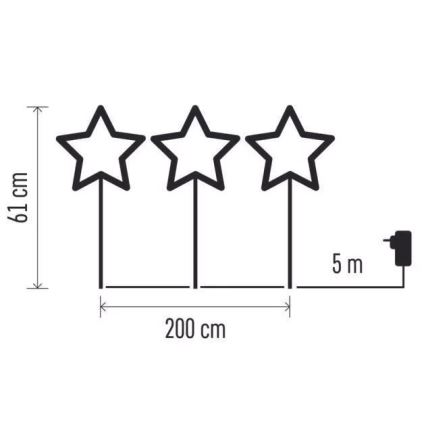 Decoración de Navidad LED para exteriores 402xLED/3,6W/4,5/230V IP44 blanco cálido
