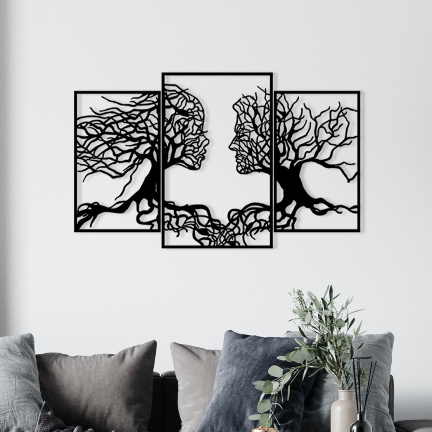 Decoración de pared 116x71 cm Árbol de la vida metal