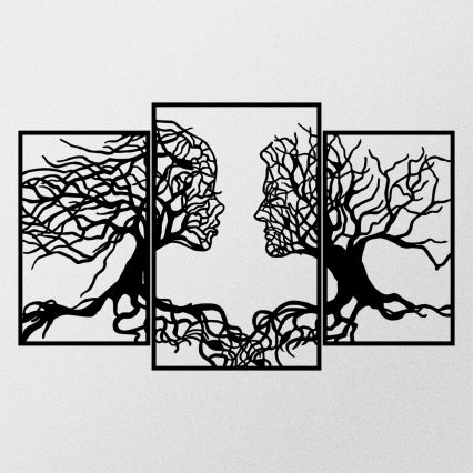 Decoración de pared 116x71 cm Árbol de la vida metal