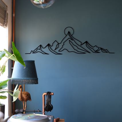 Decoración de pared 119,5x37 cm montañas metal