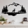 Decoración de pared 2 pz 70x38 cm ciervo metal/negro