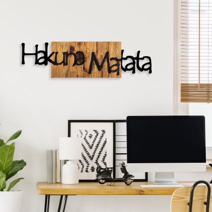 Decoración de pared 30x108 cm madera/metal