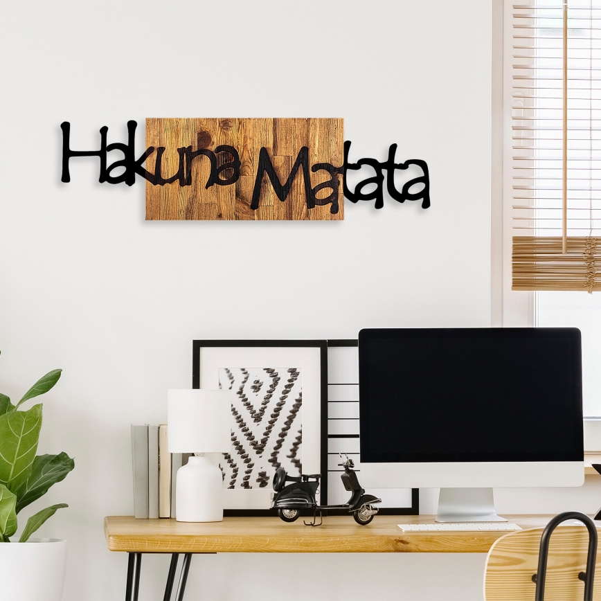 Decoración de pared 30x108 cm madera/metal