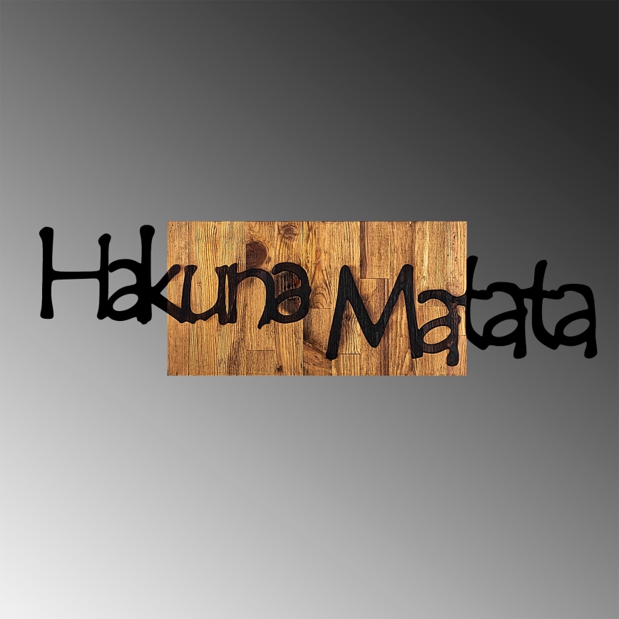 Decoración de pared 30x108 cm madera/metal