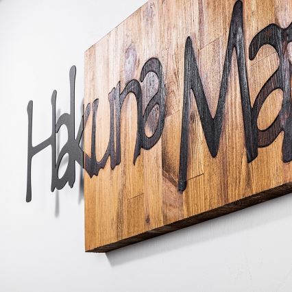 Decoración de pared 30x108 cm madera/metal