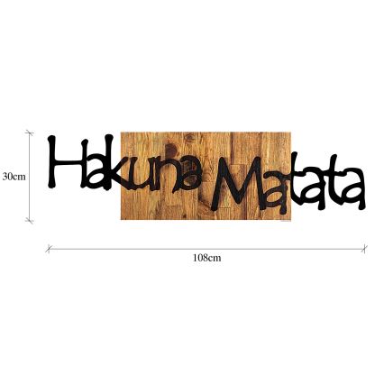 Decoración de pared 30x108 cm madera/metal