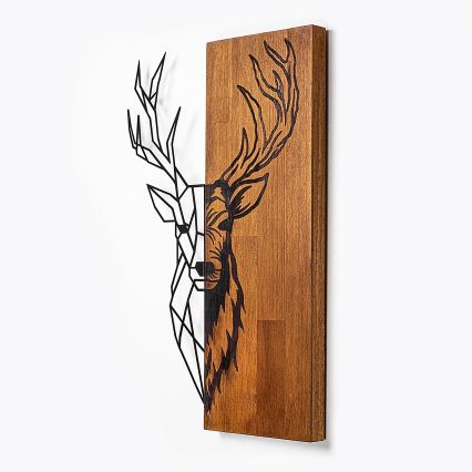 Decoración de pared 36x58 cm ciervo madera/metal