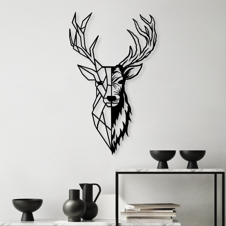 Decoración de pared 42x70 cm ciervo metal