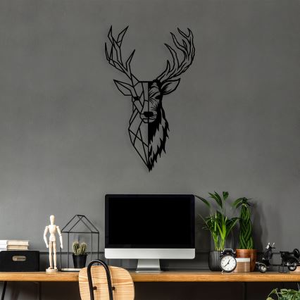 Decoración de pared 42x70 cm ciervo metal